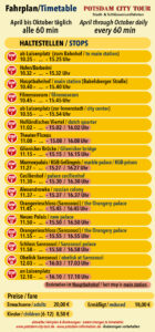 Aktueller Fahrplan